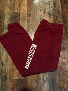 Men’s Gymshark Deep Red Logo Sweatpants